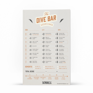 Scoundrel's Field Guide Dive Bar Scorecard Notepad