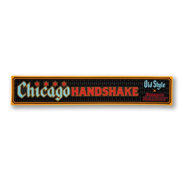 Old Style & Malort - Chicago Handshake Bar Mat
