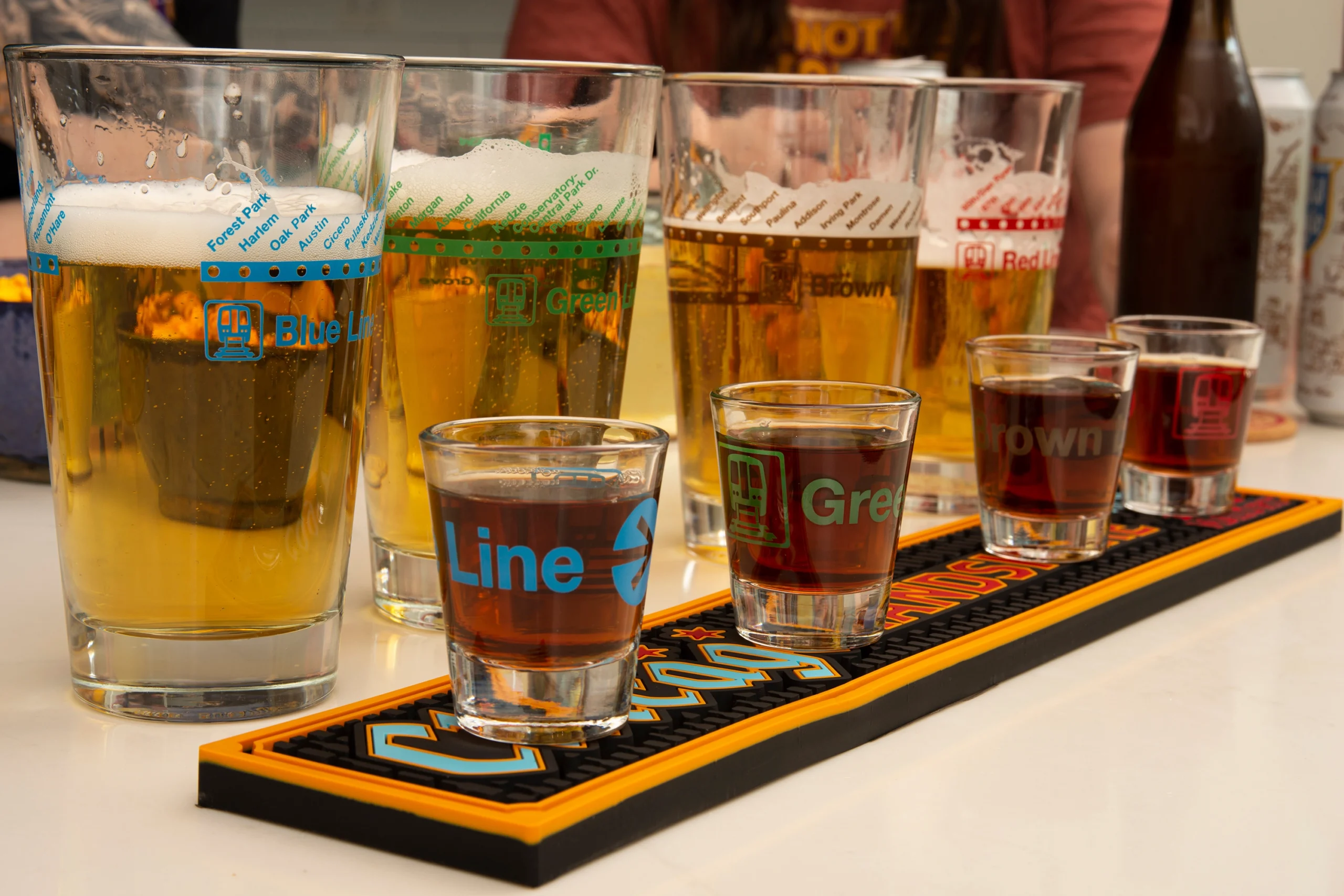 Old Style & Malort - Chicago Handshake Bar Mat - Image 3