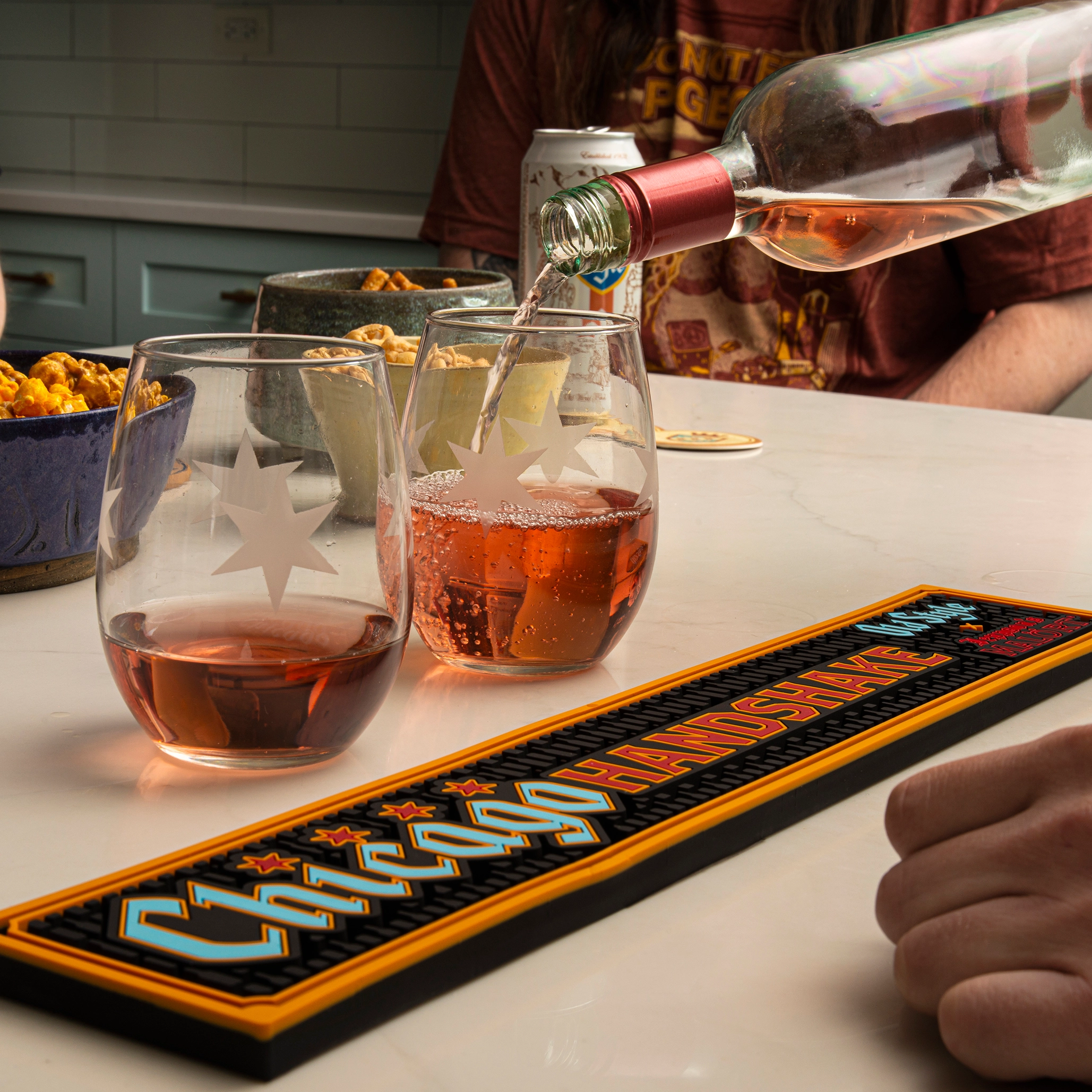 Old Style & Malort - Chicago Handshake Bar Mat - Image 2
