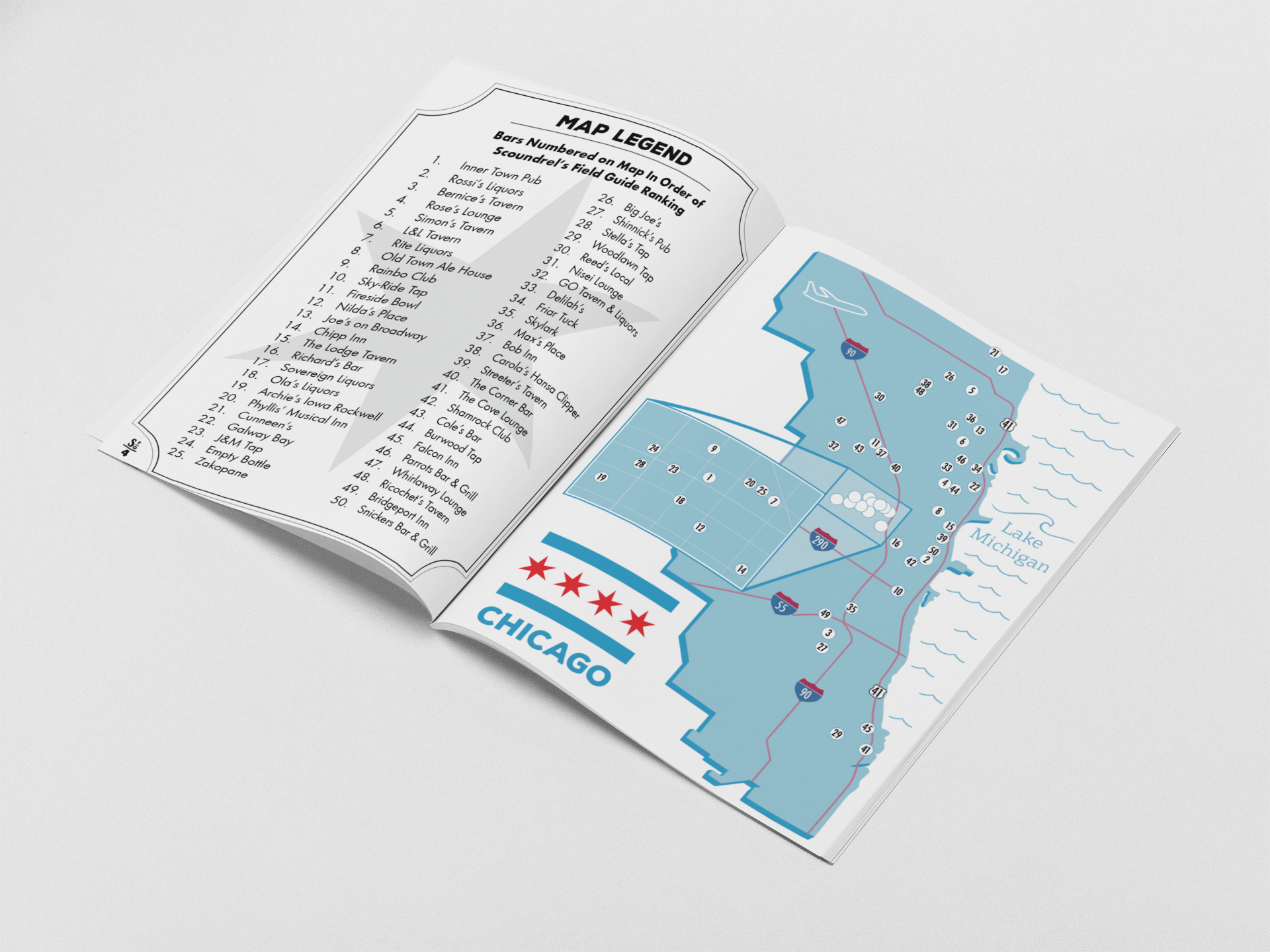 Chicago Dive Bar Passport - Dive Bar Map