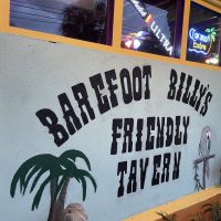 Barefoot Billy's Friendly Tavern - Tampa Dive Bar - Outside Sign