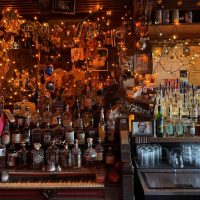 The Double Crown - Asheville Dive Bar - Christmas Lights