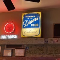 Riley's Tavern - New Braunfels Texas Dive Bar - Diners Club Sign