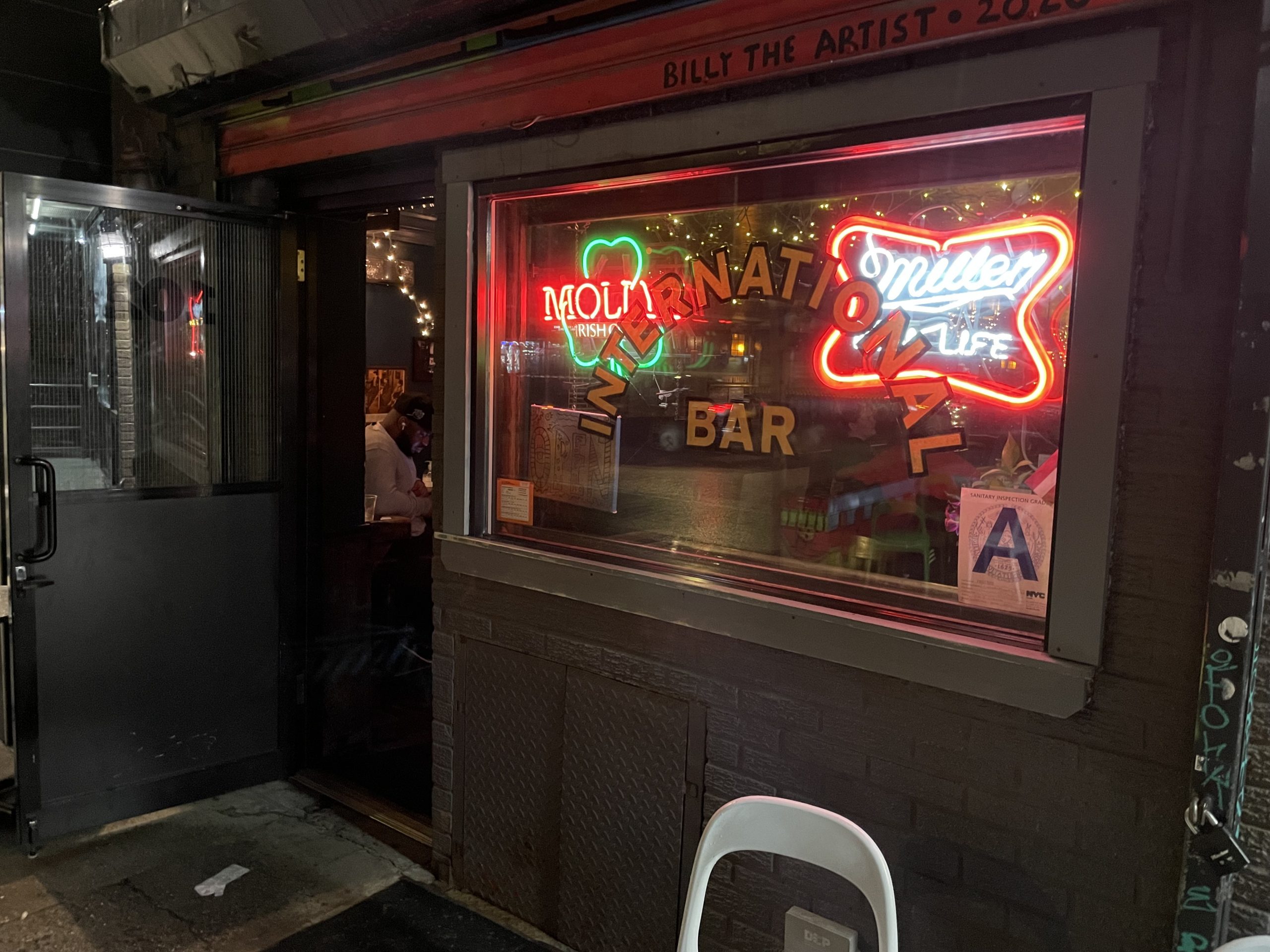 International Bar - New York Dive Bar - Outside Sign