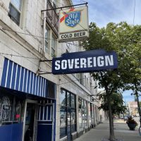 Sovereign Liquors - Chicago Dive Bar - Exterior Signs