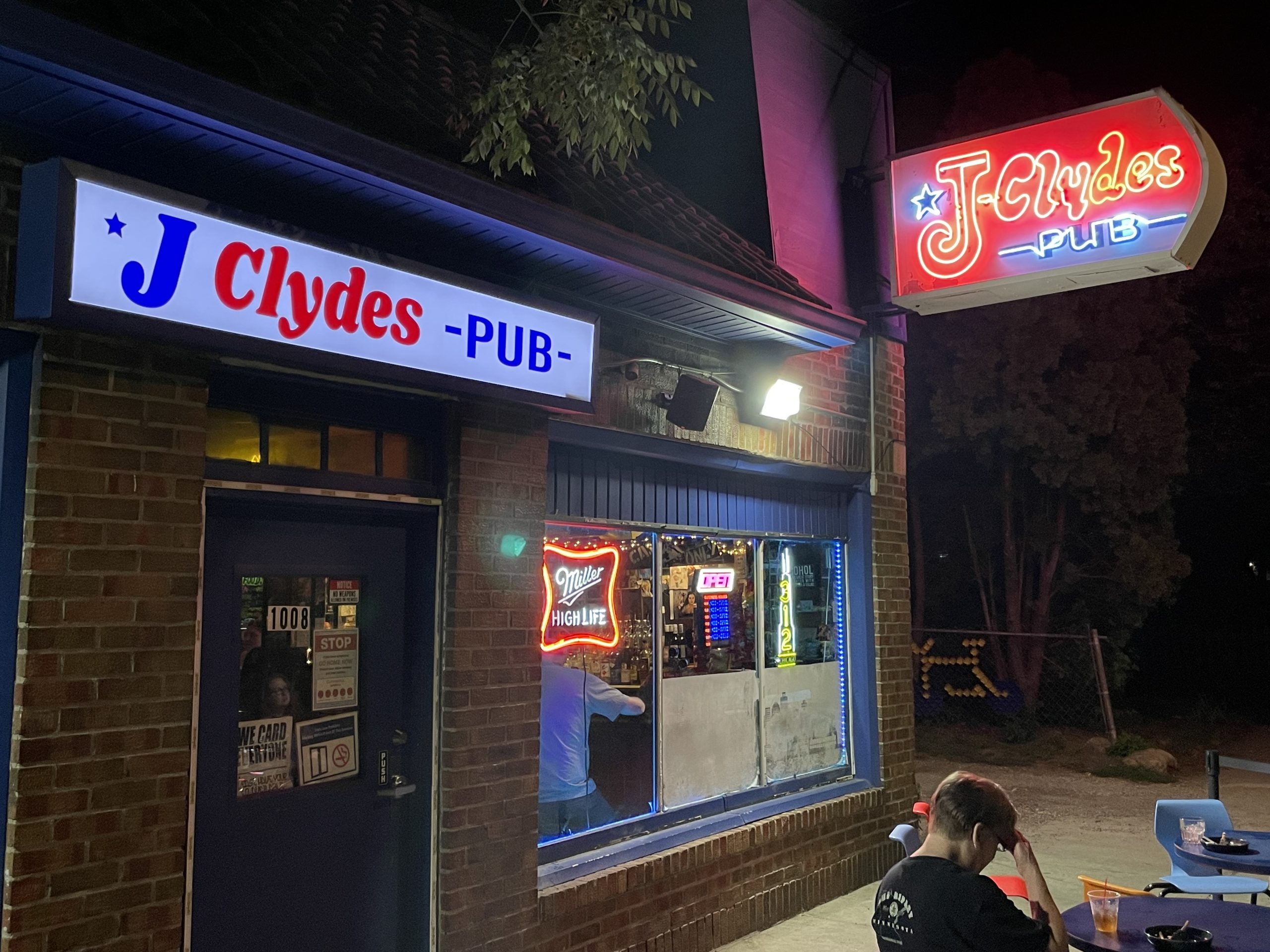 J Clyde's Pub - Indianapolis Dive Bar - Exterior Signs