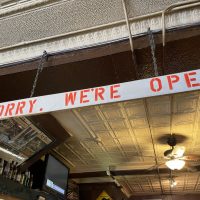 Joe's on Broadway - Chicago Dive Bar - Sorry We're Open Sign