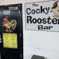 Cocky Rooster Bar - Comfort Texas Dive Bar - Door
