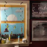 PJ's Sports Bar - Houston Dive Bar - Bathroom Mural