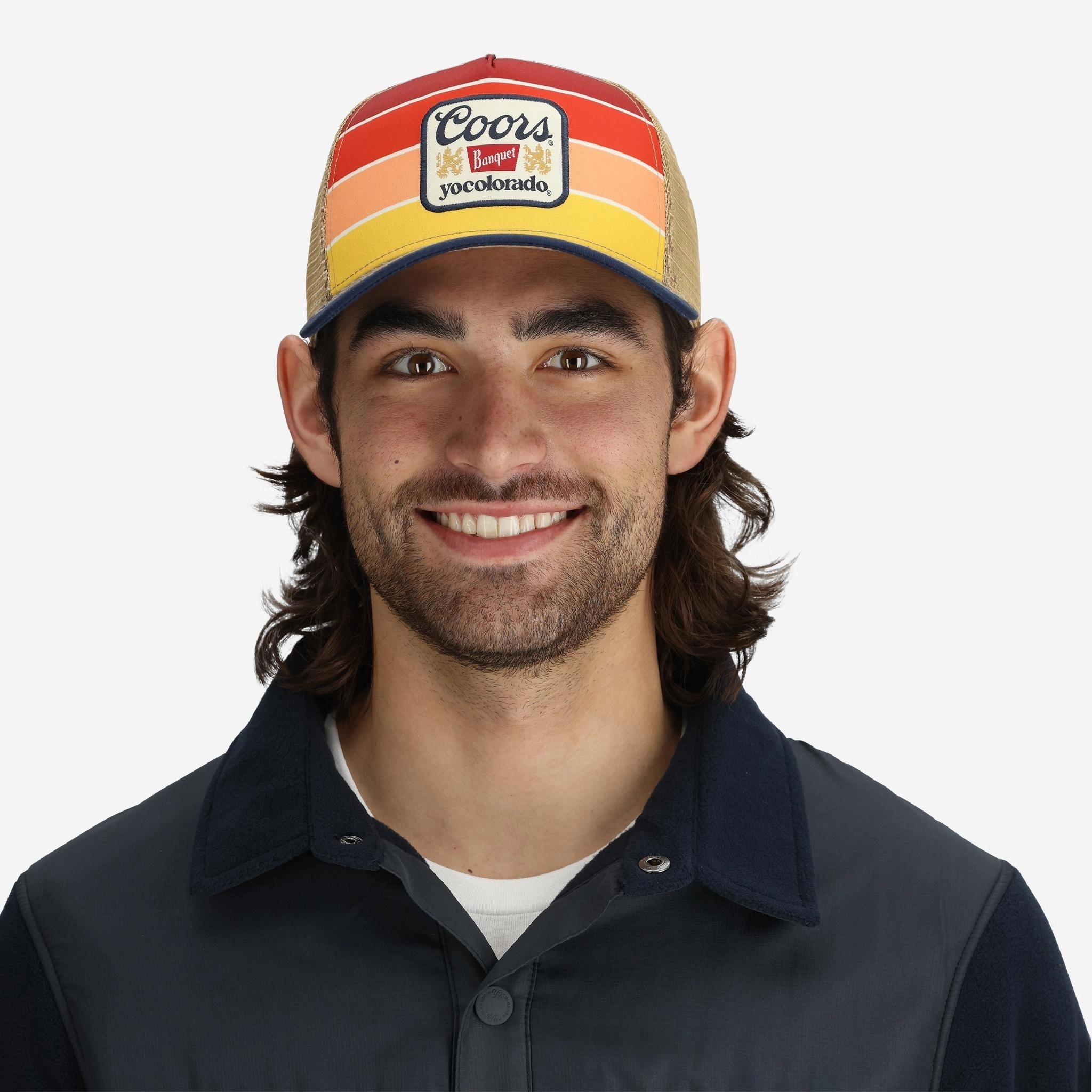 Coors Banquet Striped Fader Trucker Hat 5 Coors Banquet Striped Fader Trucker Hat - Image 5